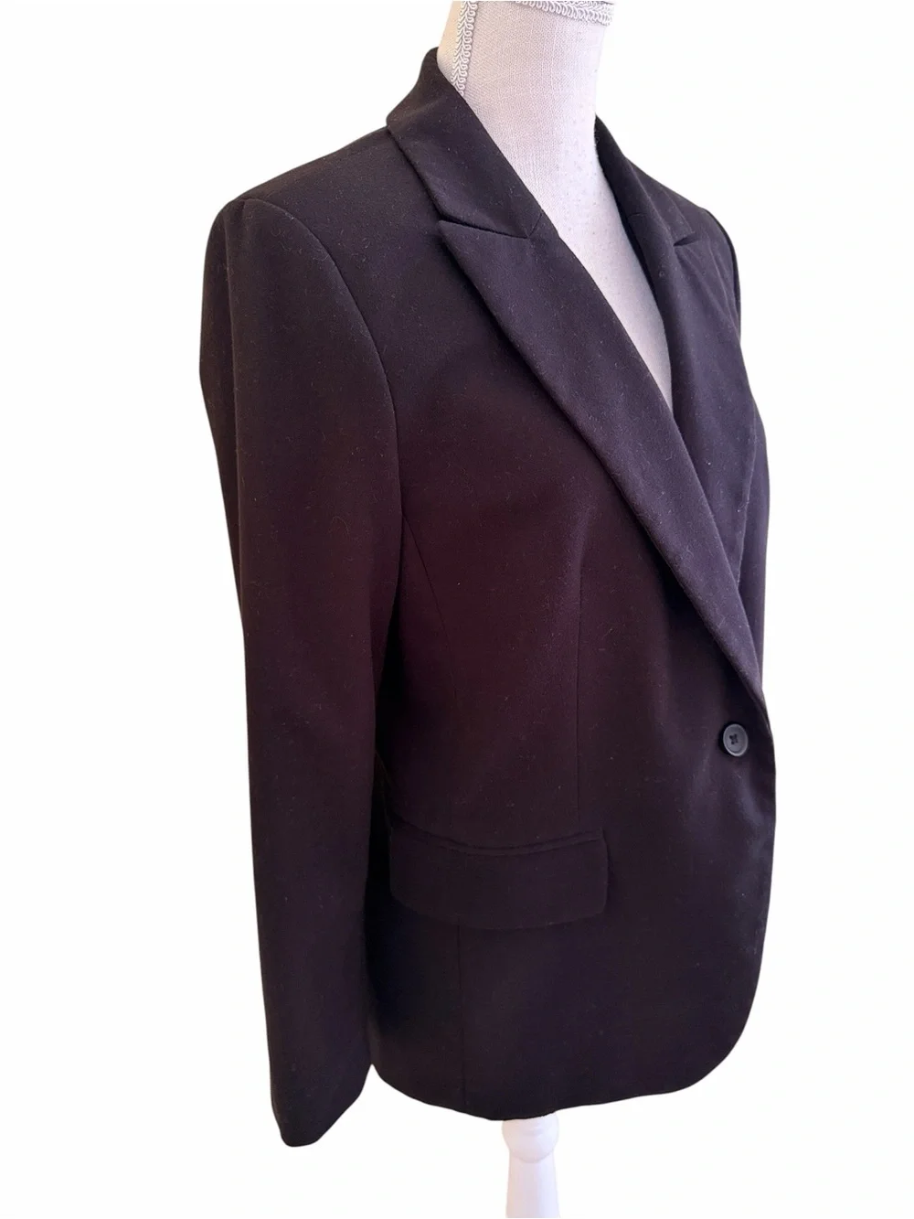 Banana Republic Classic Black Single Button Blazer 12P
